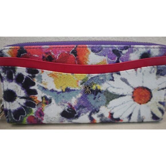 HOBO CB-32477 Women's Pink Poppy Floral Print Max Large Zip Around Wallet - Picture 3 of 12